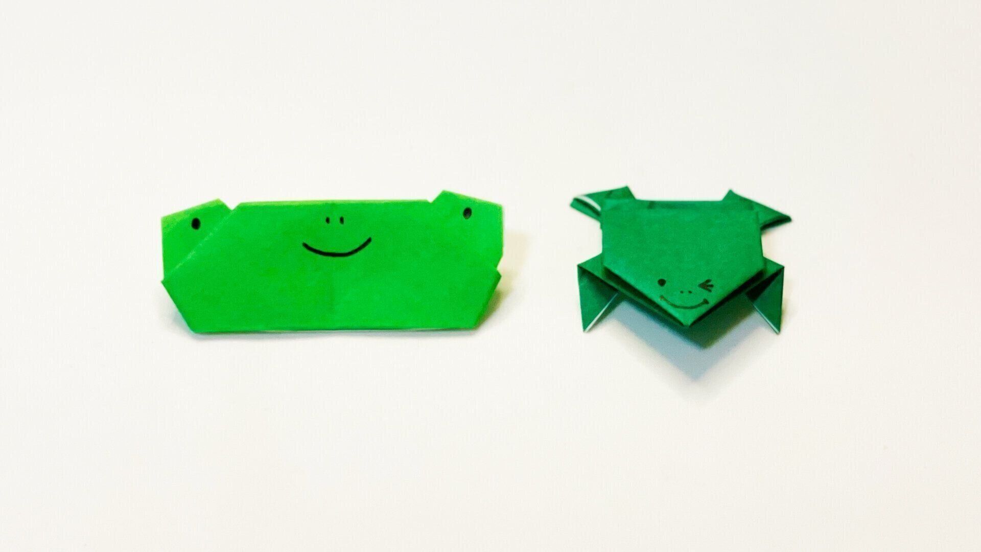 カエル　折り紙