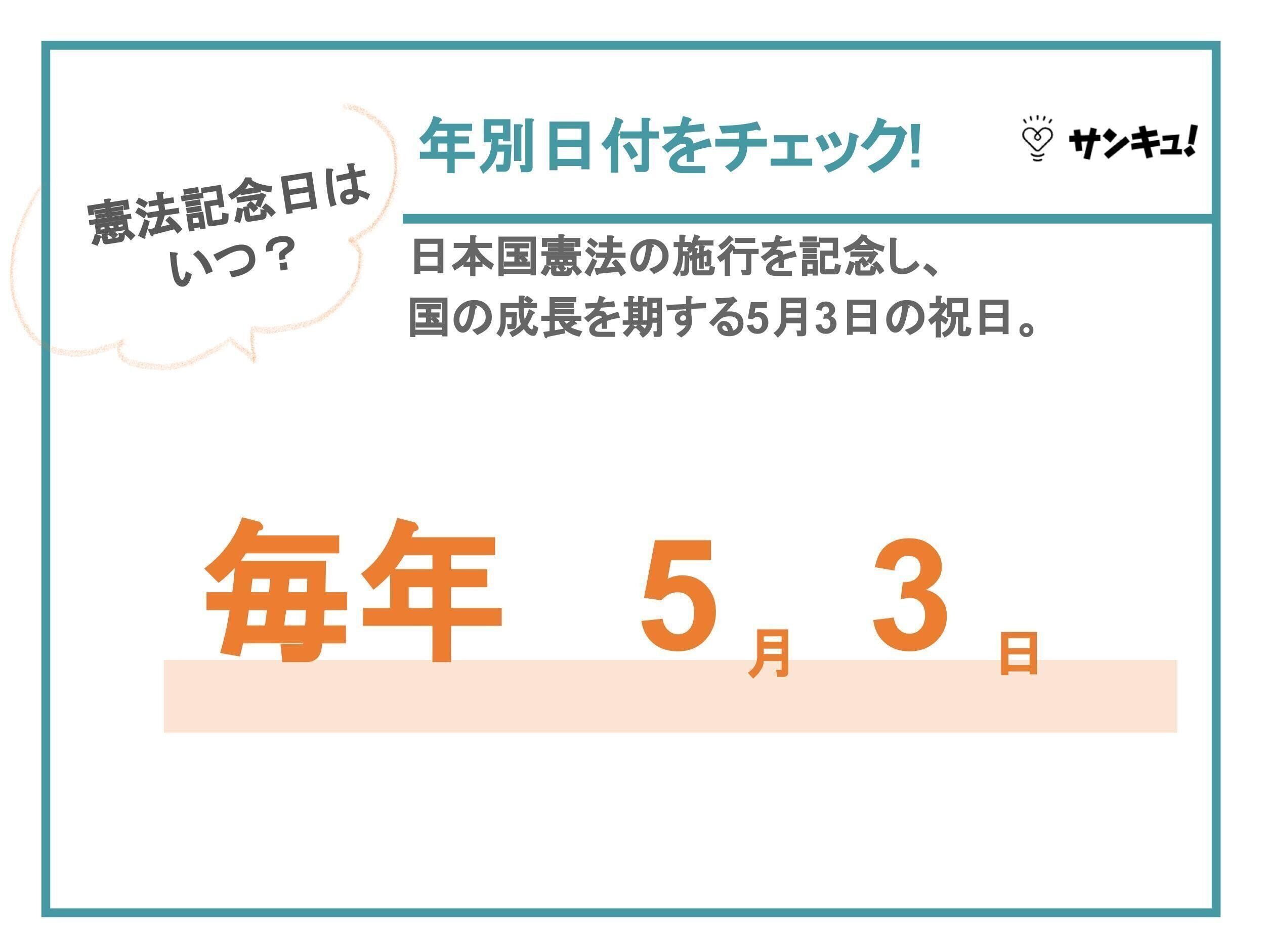 憲法記念日とは　憲法記念日　いつ