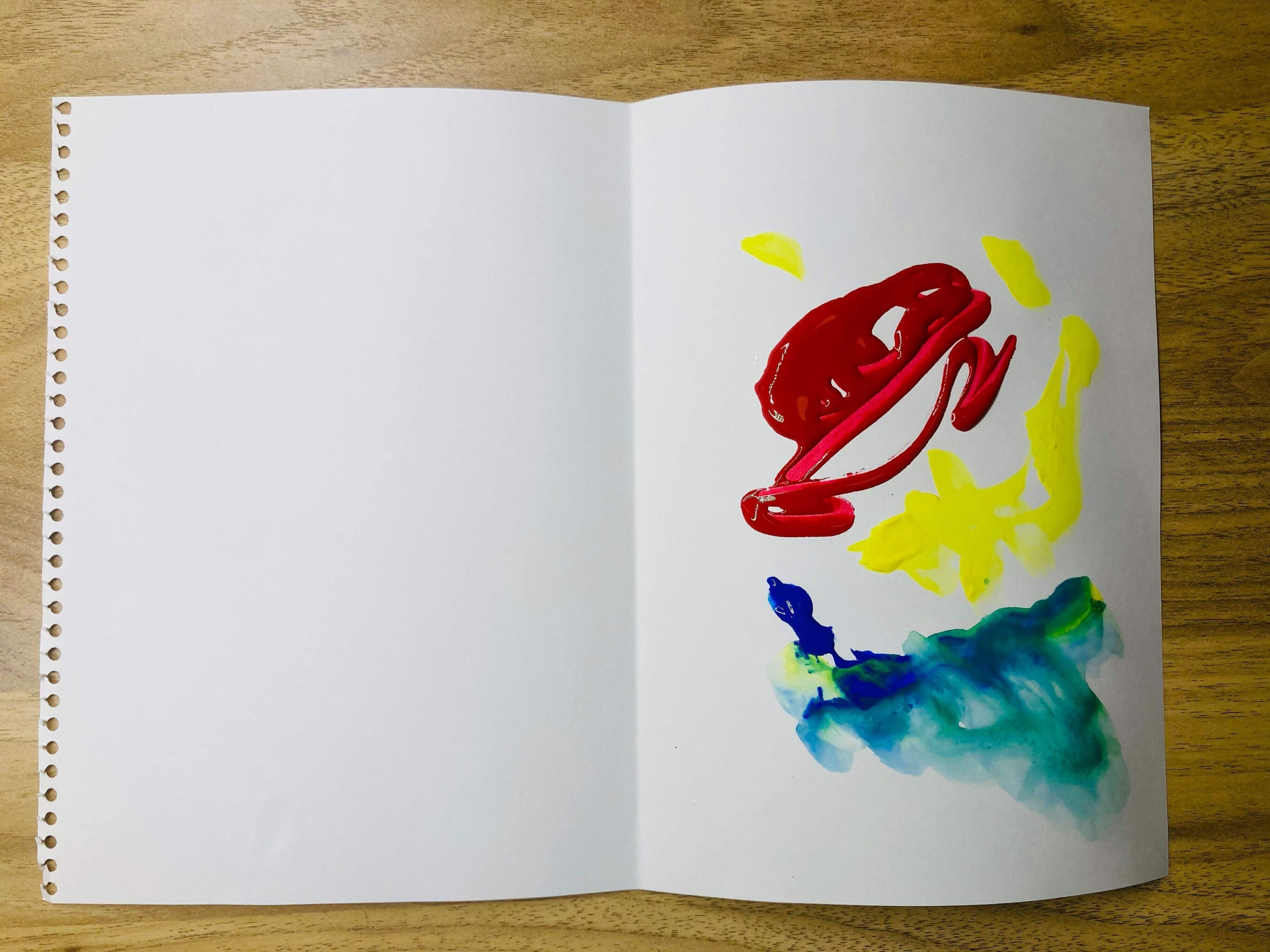 デカルコマニー　ちょうちょ　やりかた