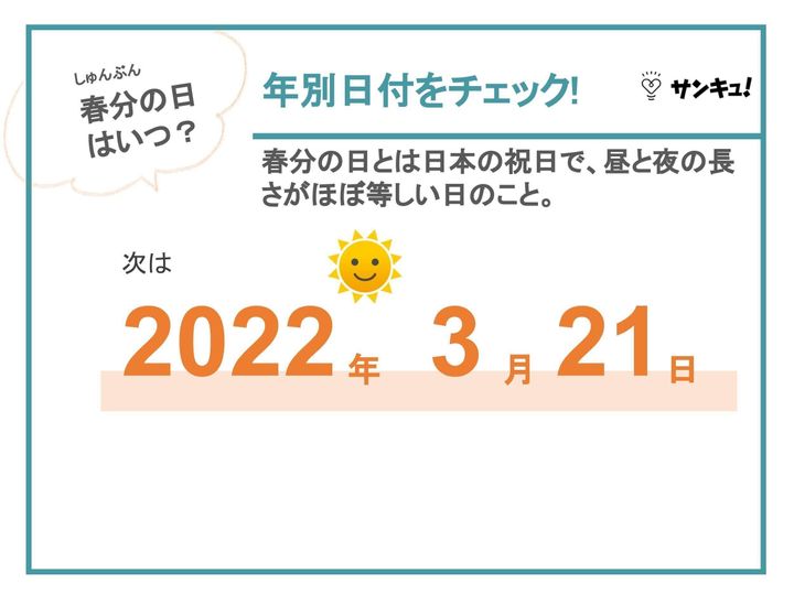 春分の日とは 22年はいつ 決め方は 旬の食べ物 慣習まで解説 サンキュ Kosodate 春分の日とは 22年はいつ 決め方は 旬の食べ物 慣習まで解説 サンキュ Kosodate