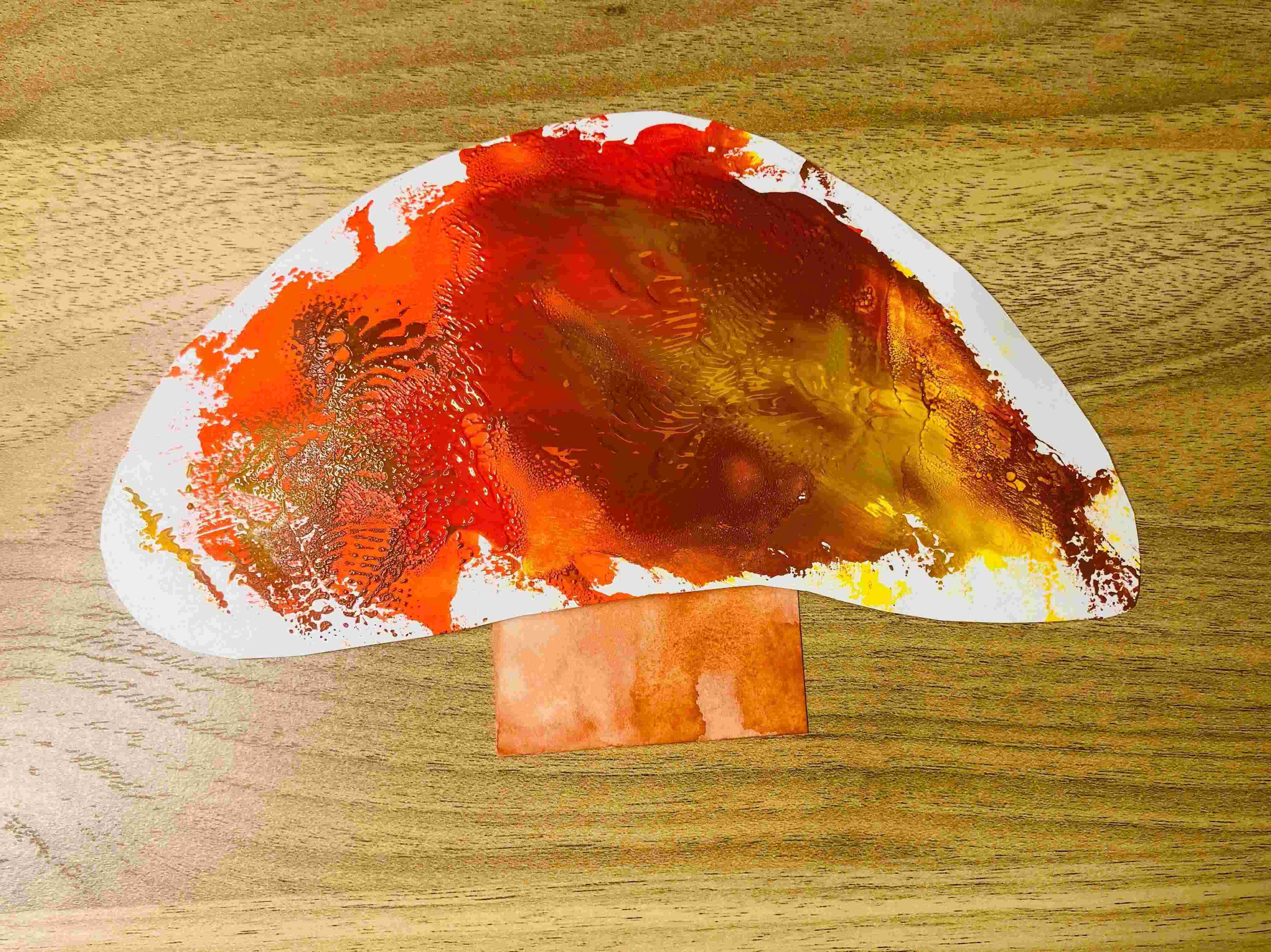 デカルコマニー　きのこ　作品