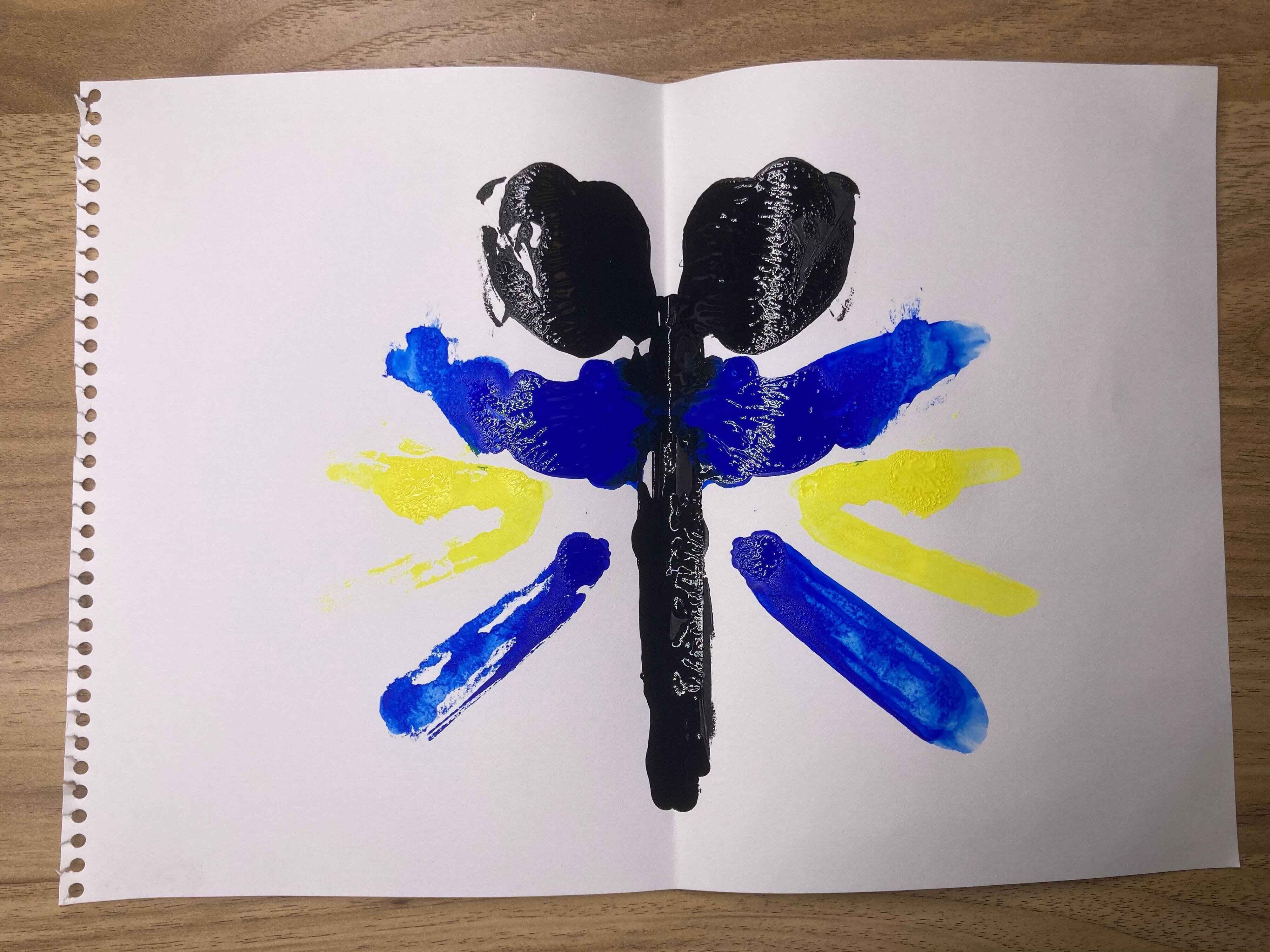 デカルコマニー　とんぼ　作品