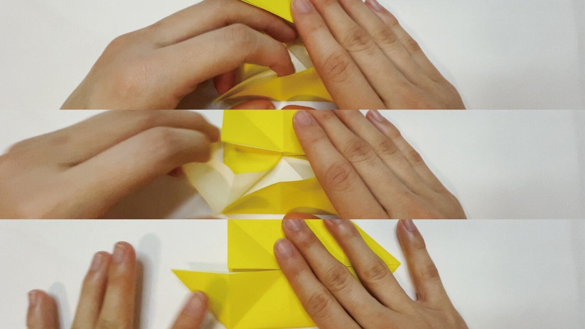 2枚の折り紙を組み合わせたメダルの折り紙１０−４