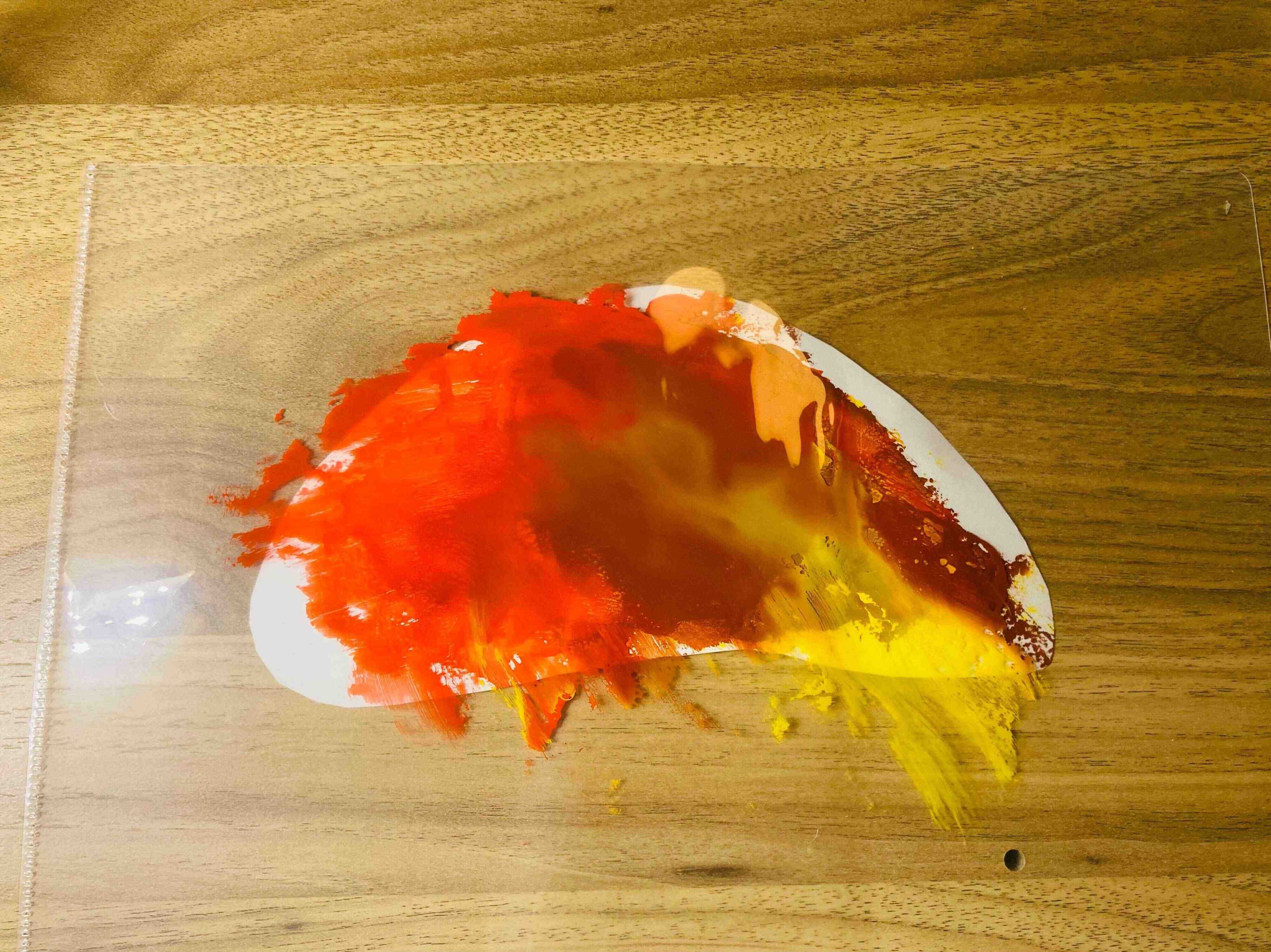 デカルコマニー　きのこ　やりかた3