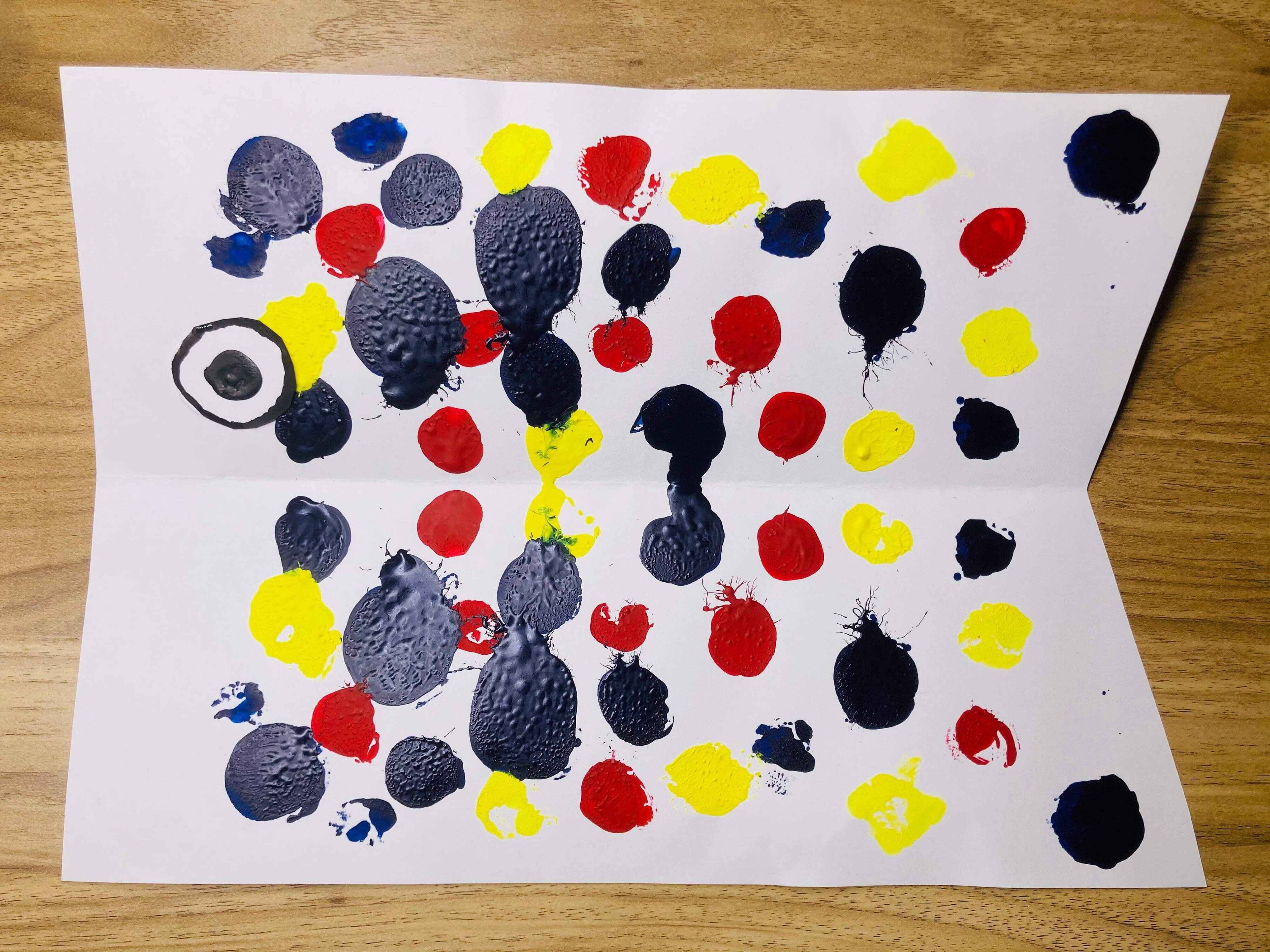 デカルコマニー　こいのぼり　作品