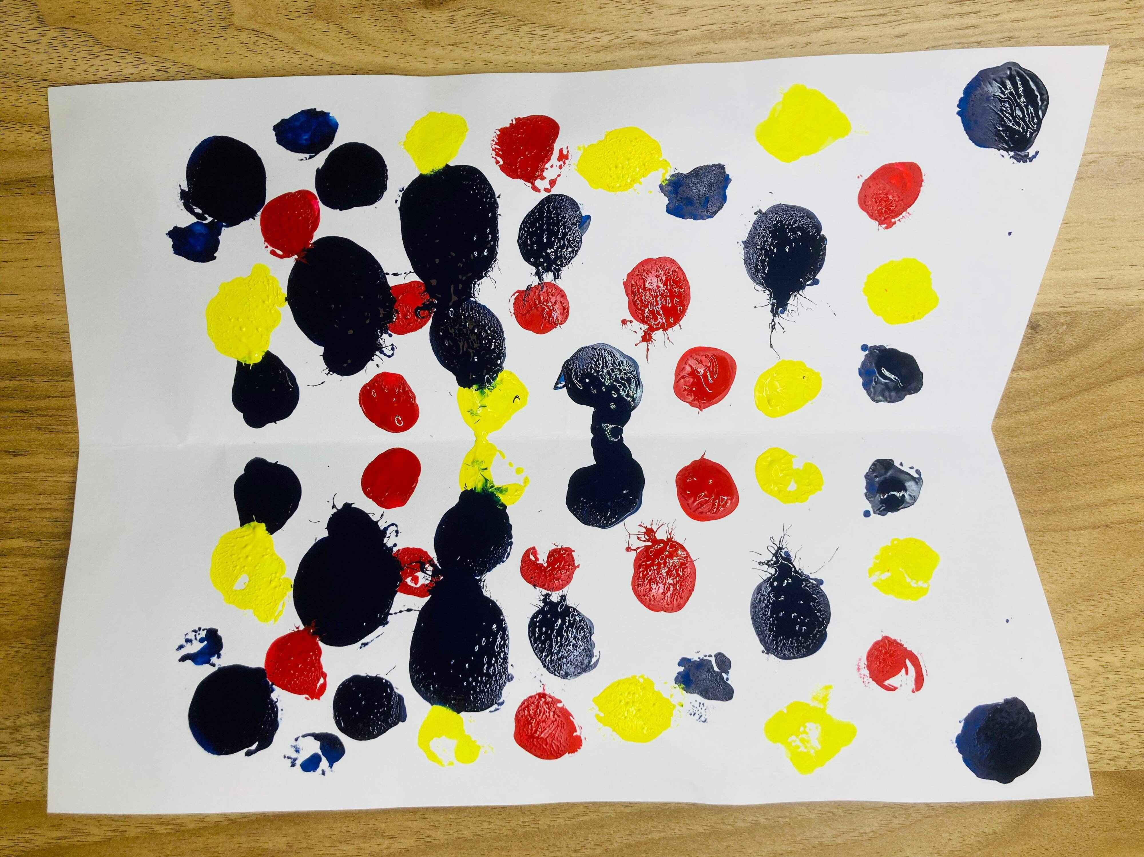 デカルコマニー　こいのぼり　やりかた3