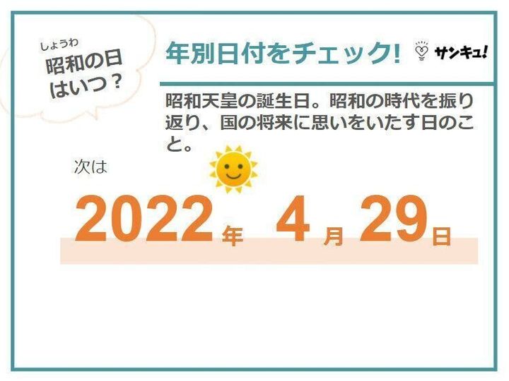 昭和の日 はいつ その意味や由来 制定までの変遷をわかりやすく解説 サンキュ Kosodate 昭和の日 はいつ その意味や由来 制定までの変遷をわかりやすく解説 サンキュ Kosodate