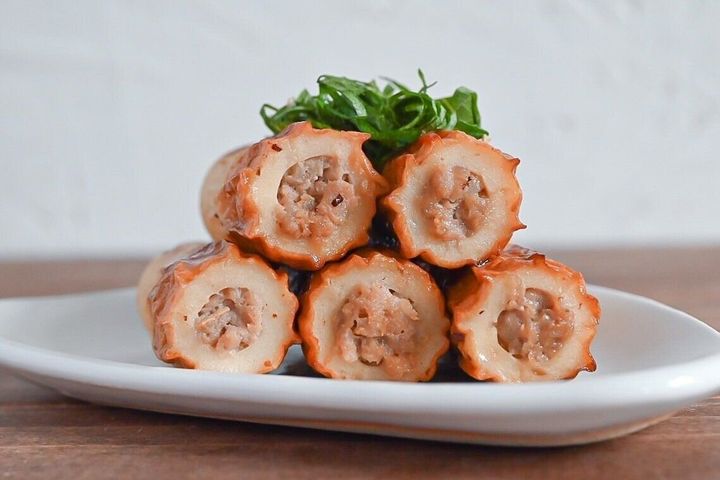 ちくわの肉詰めの断面