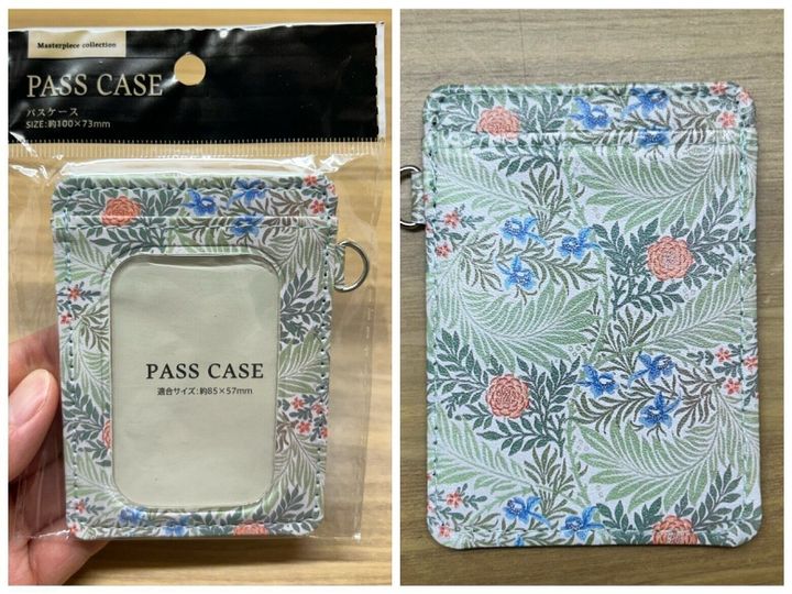 セリア ウィリアムモリス 定期入れ