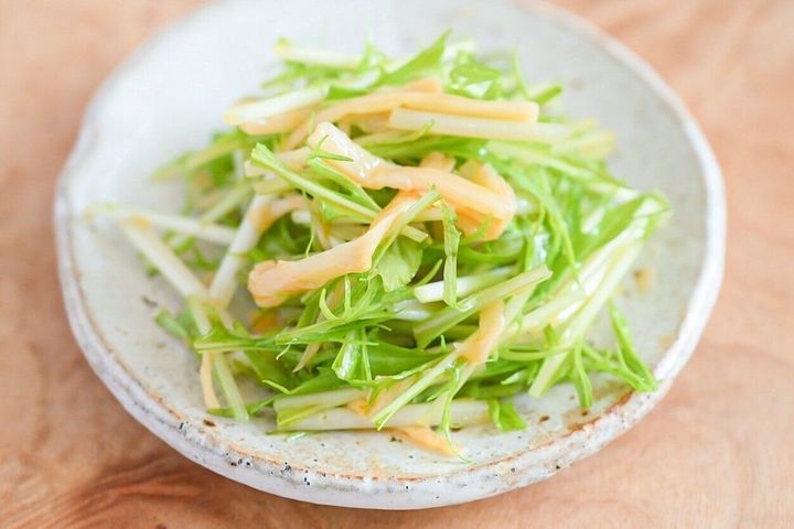 メンマと水菜のサラダ