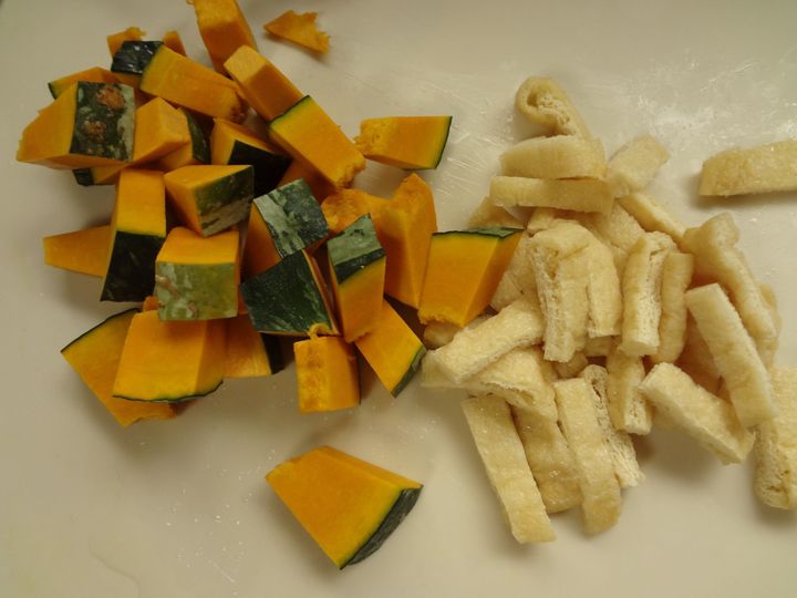かぼちゃと油揚げの炊き込みご飯