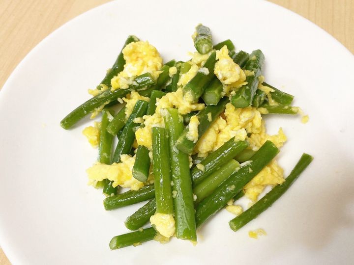 にんにくの芽卵料理