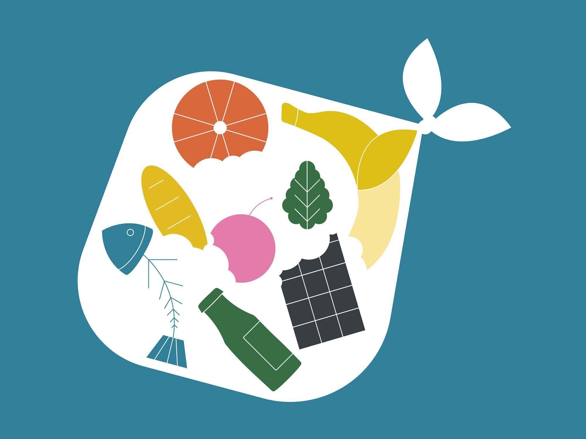 食品廃棄物のイラスト