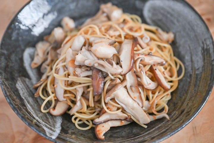 きのこの和味噌パスタ