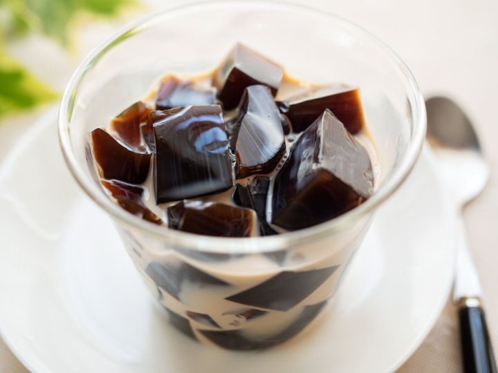日本のコーヒーゼリーのグラス