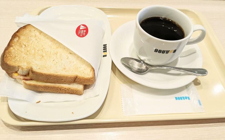 ドトール モーニング・セットA ハムタマゴサラダ