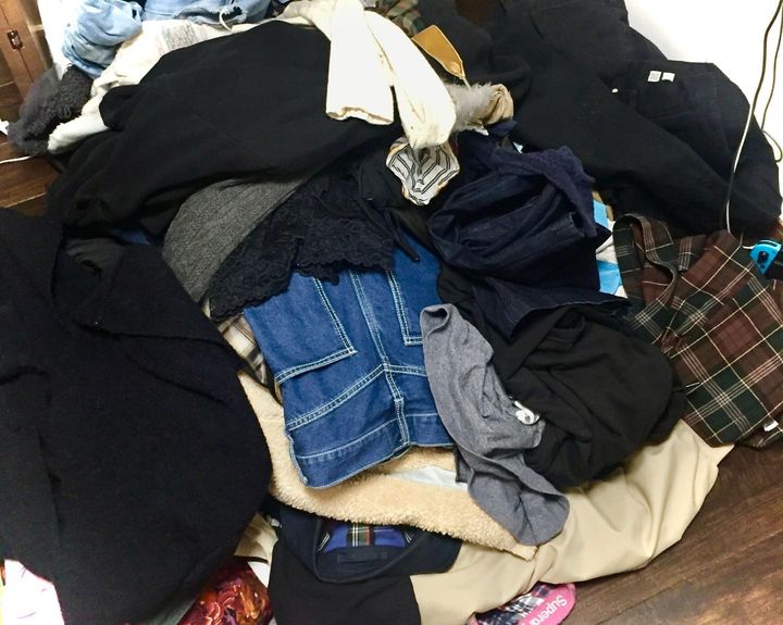 あらちぇの片づけの様子