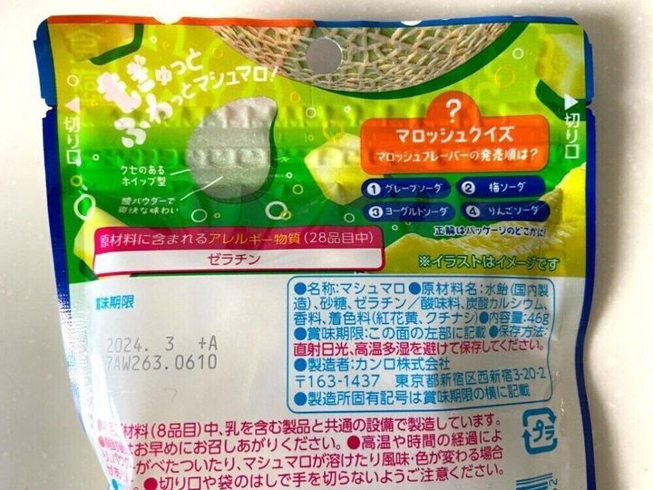 パッケージ裏