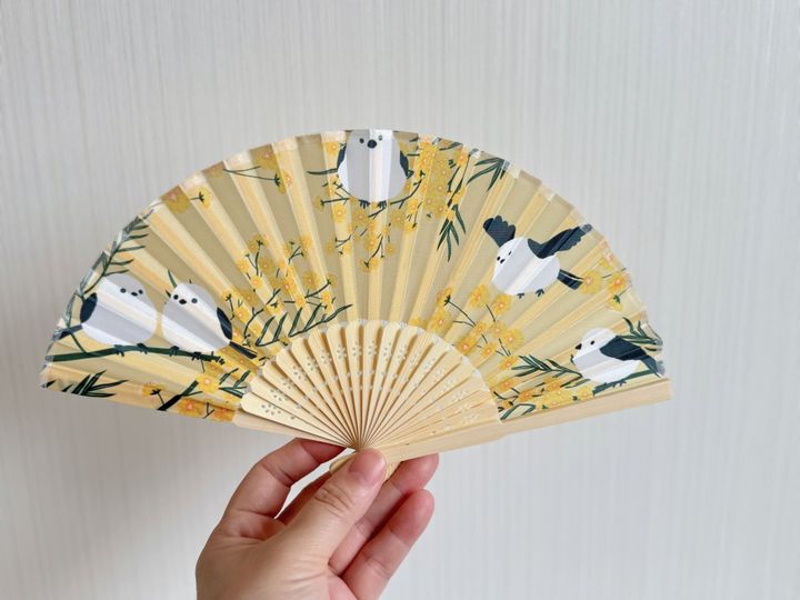 扇子15cm(シマエナガ柄)