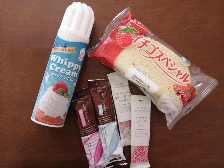 手作りケーキの材料