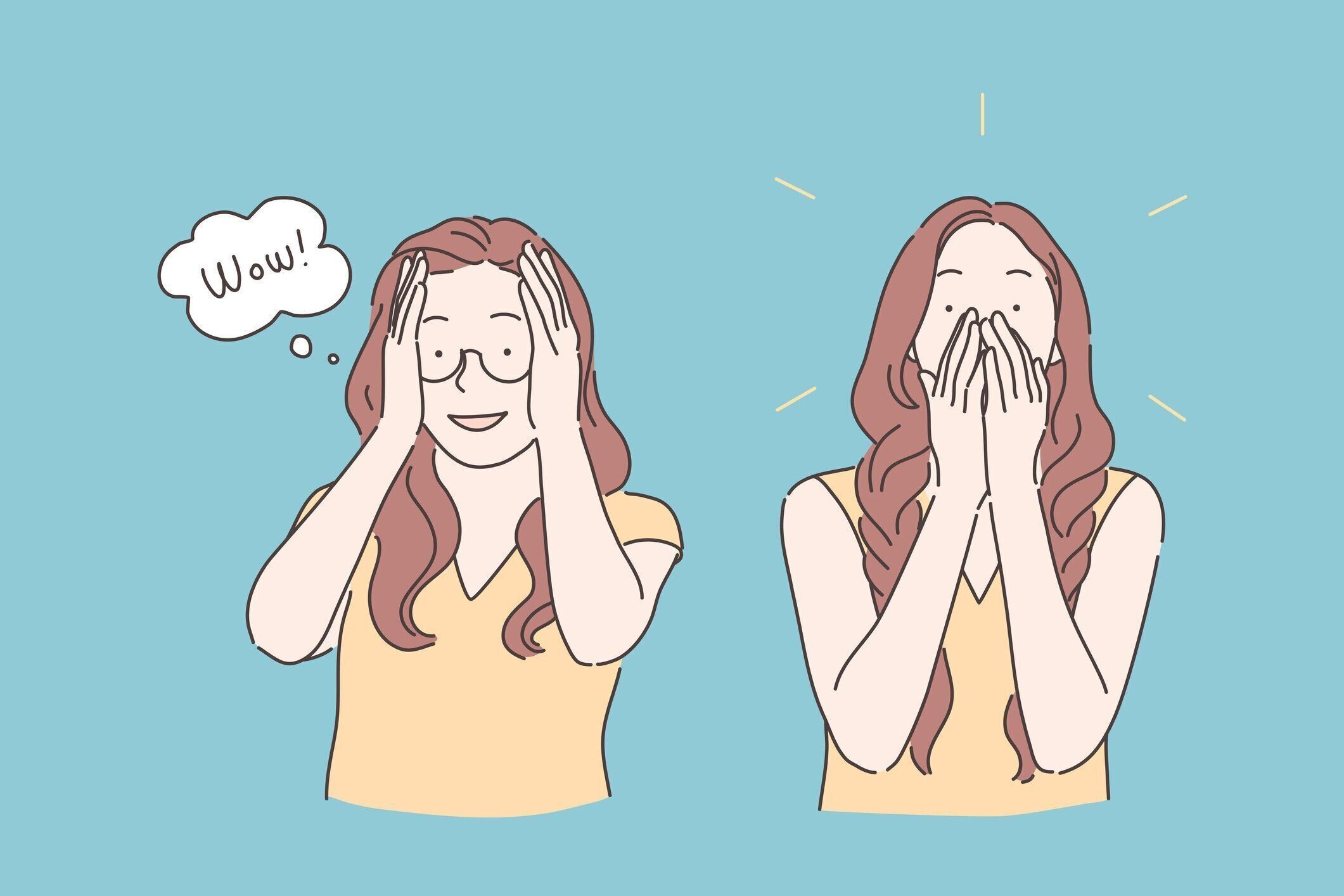 感情的な反応、驚きの表現、驚異的な概念