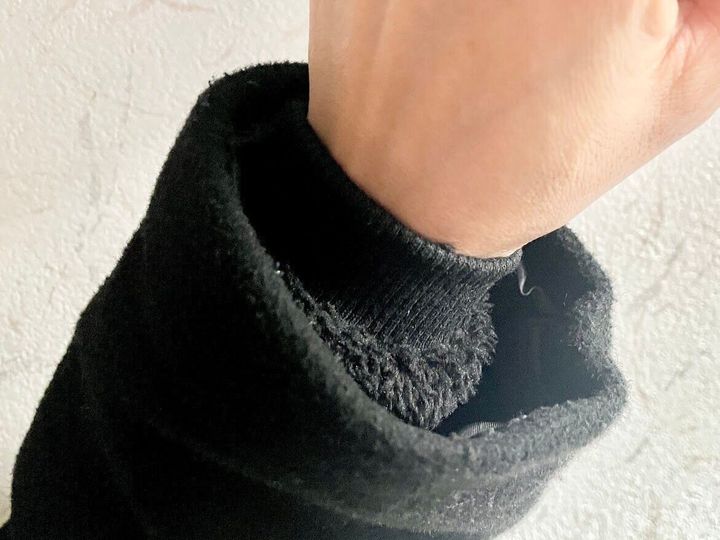 コートの袖から風が入りにくい