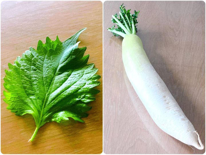 ちょこっと食材2:大葉の千切り・大根おろし