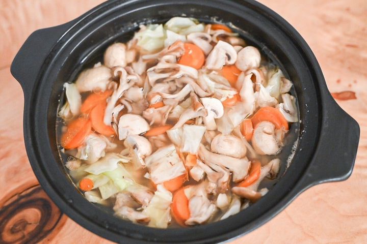 鍋に入った完成したトリュフ鍋