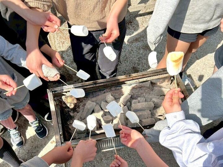 マシュマロを焼く