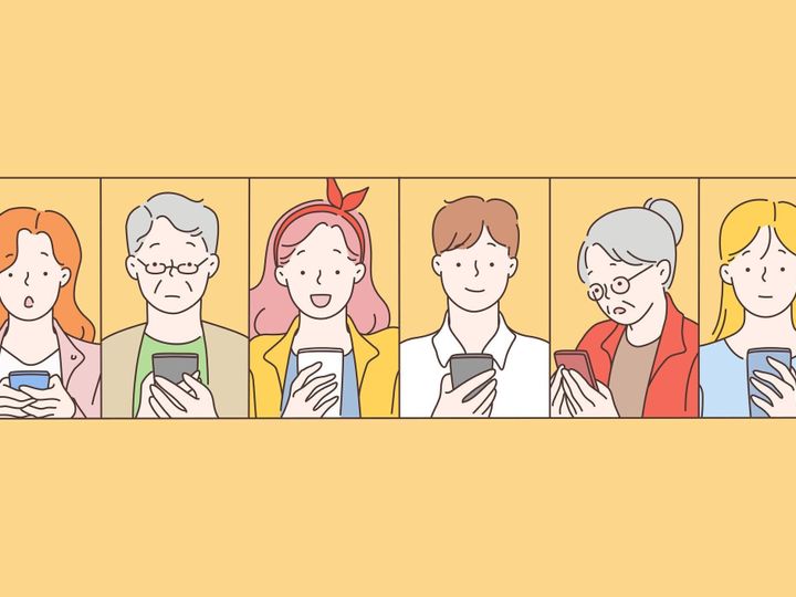 ソーシャルネットワーク、メッセージ、コミュニケーション。