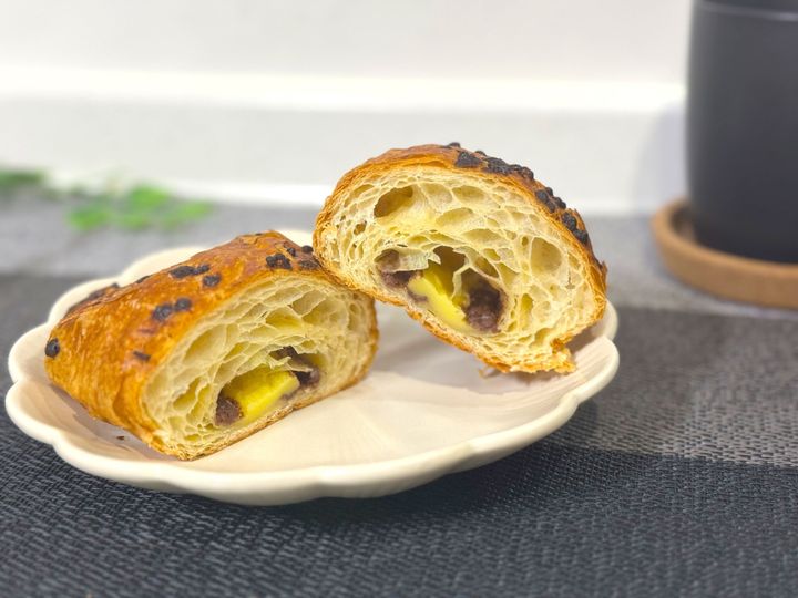 コストコ トリプルチョコデニッシュ 断面