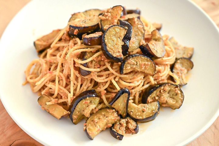 なすのトマトパスタ