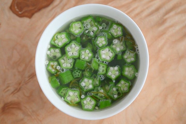 おくらとめかぶのスープ