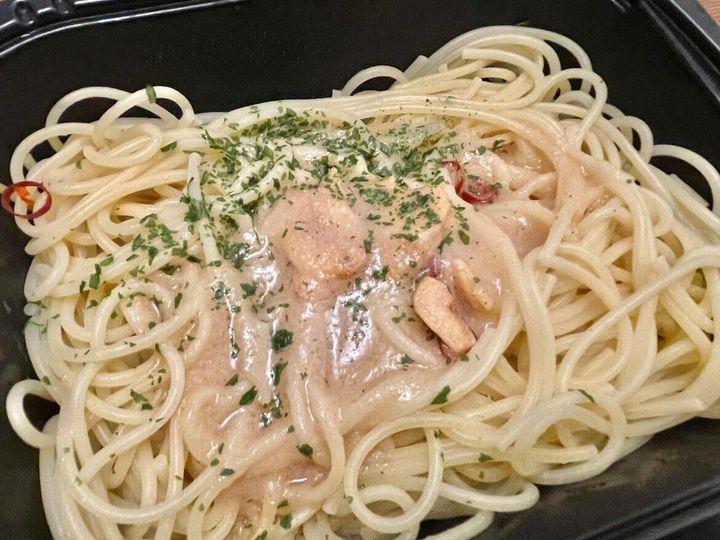 レンジであたためたにんにく18倍ペペロンチーノ