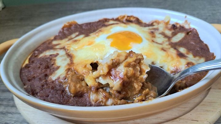 業務スーパー スパイシーキーマカレー 焼きカレーアレンジ