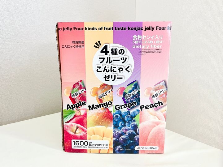 コストコ 4種のフルーツ こんにゃくゼリー 80個入り