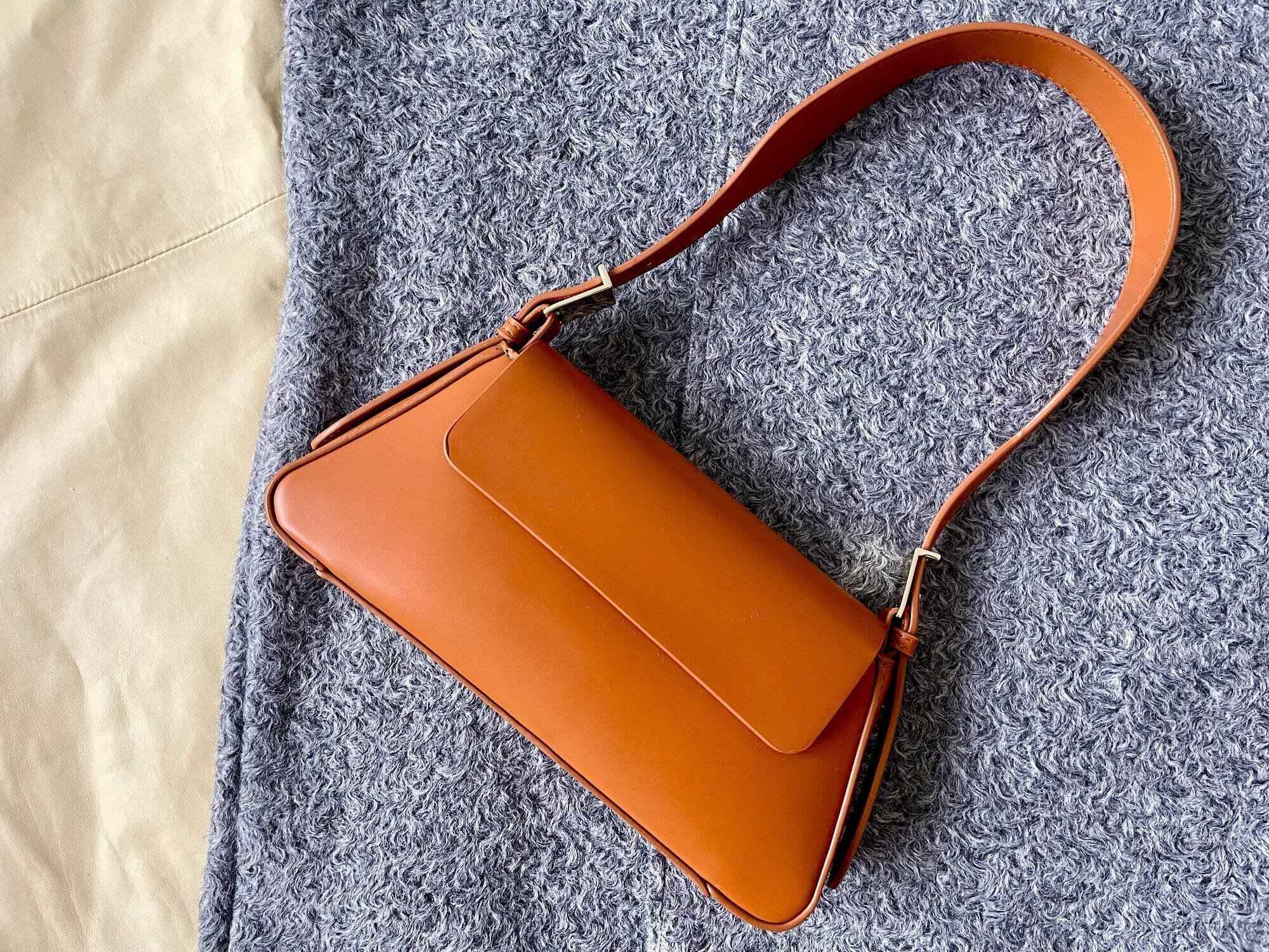 ブラウンオラージュハンドバッグ