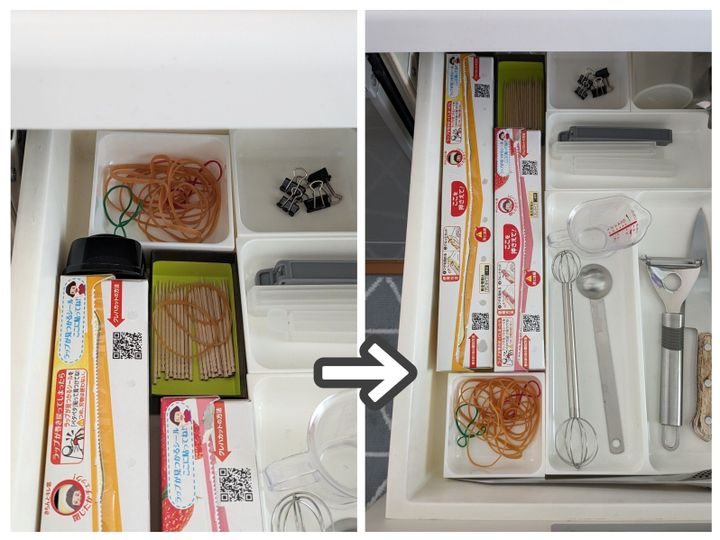 キッチン引き出しの中