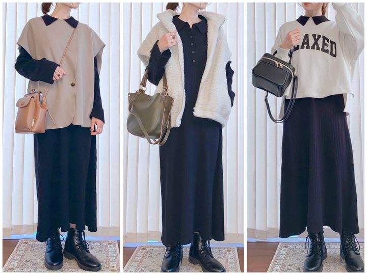 Gu 一枚で様になる リブニットポロワンピース サンキュ Style Gu 一枚で様になる リブニットポロワンピース サンキュ Style