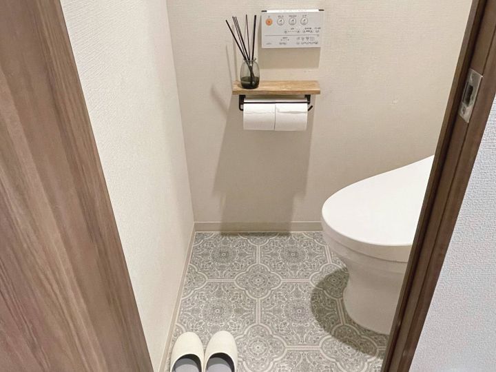 保存版 初心者でもできるトイレのクッションフロアの貼り方 サンキュ Style 保存版 初心者でもできるトイレのクッションフロアの貼り方 サンキュ Style