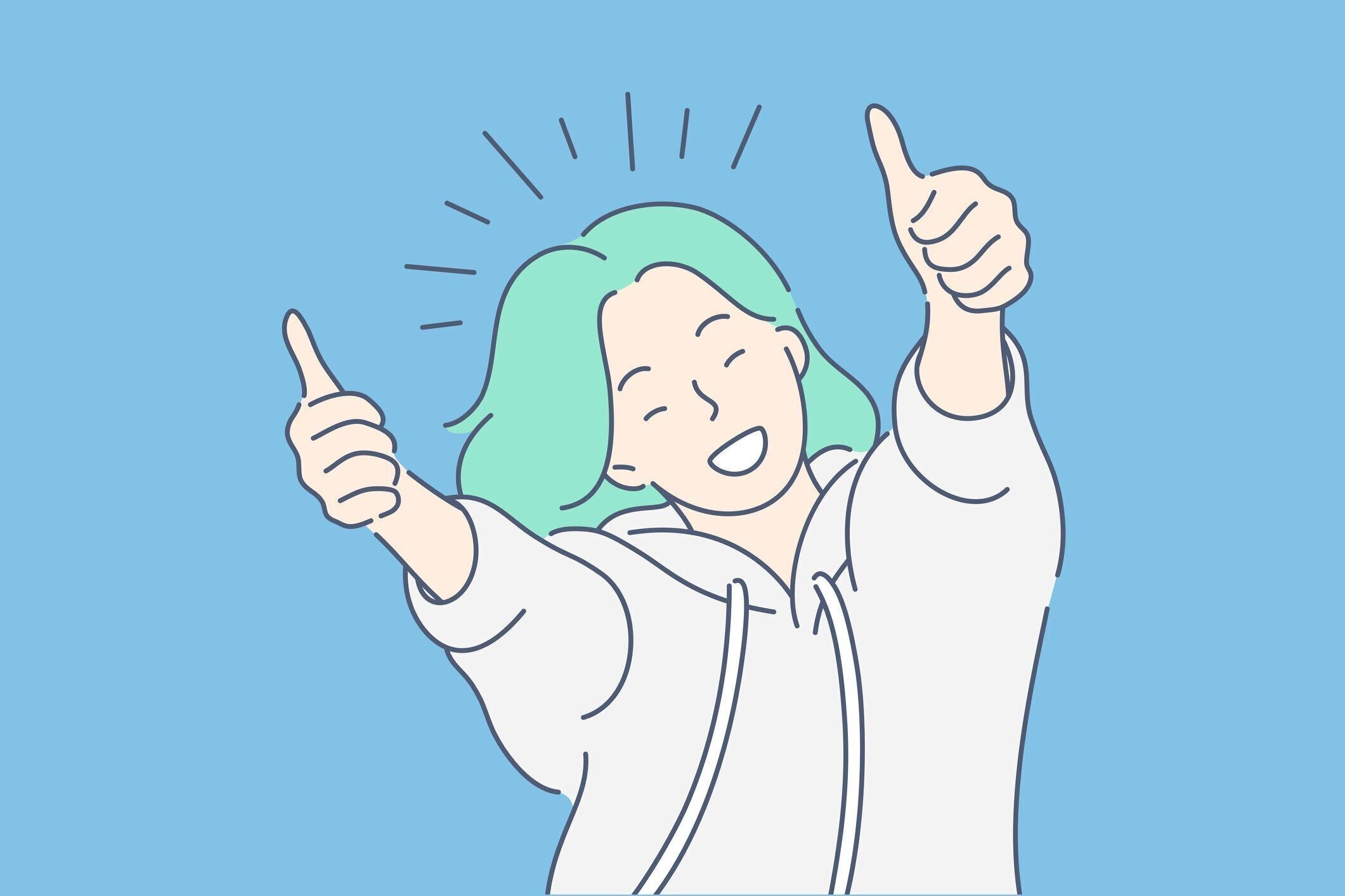 サイン、喜び、成功、承認、幸福の概念のように