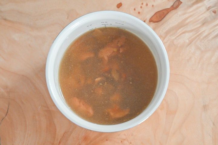 炊飯前の炊き込みごはん