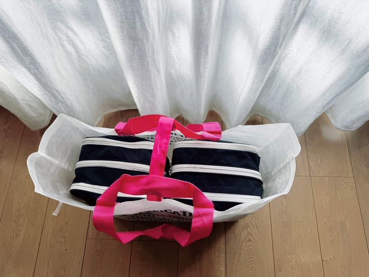 2つの圧縮バッグをビニールバッグに入れるだけ