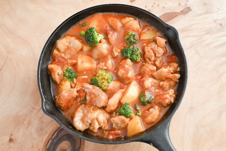 完成したトマト煮込み