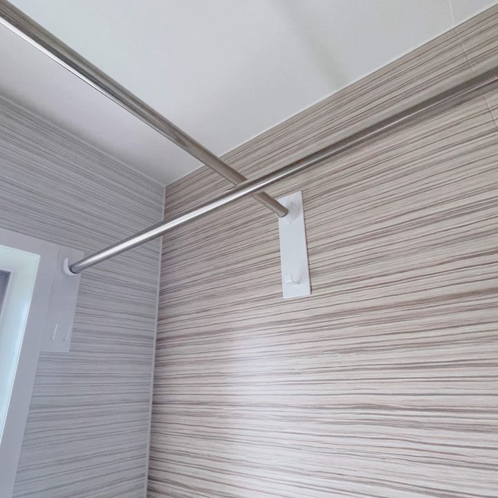 マグネットバスルーム物干し竿ホルダー2個組