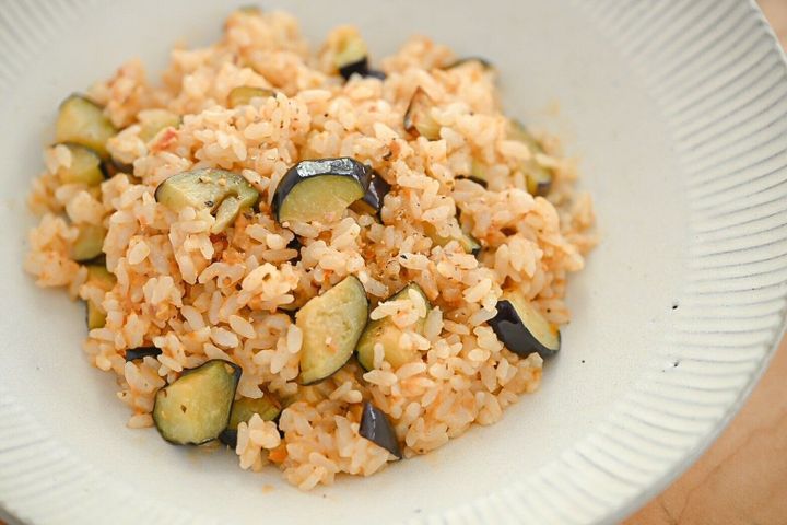 なすのトマトリゾット風