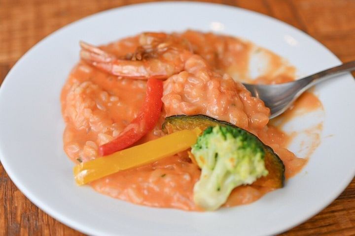 皿に出したリゾット