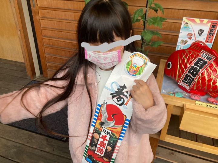 神社で買った千歳飴