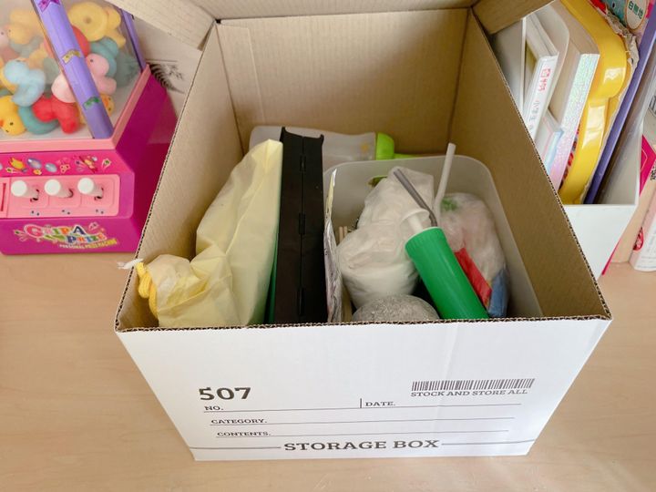 ごちゃつきがちな工作系はダンボールBOXにまとめる