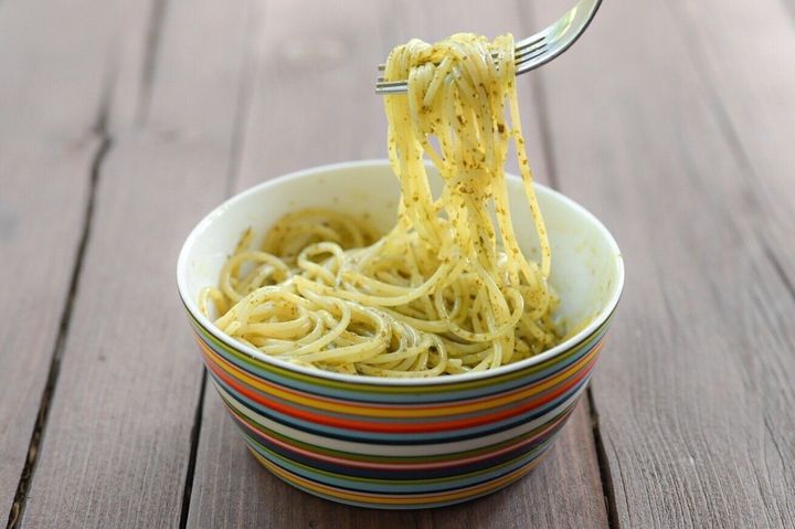 大葉ソースを絡めたパスタ